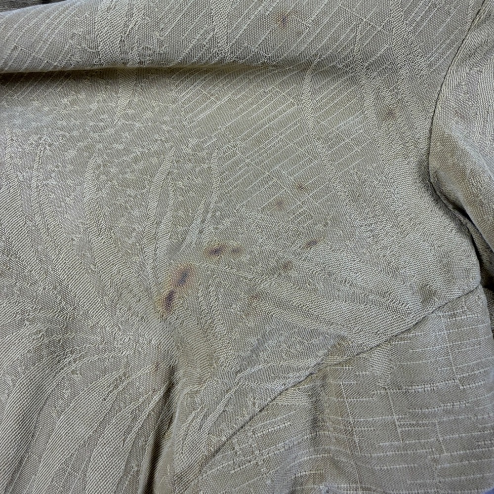 Tommy Bahama Womens Silk 2 Piece Pant Set Tropical Jacquard Tan Size L 12/14 - Picture 9 of 12
